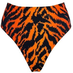 Seaqueen Swim by Discount Universe Tiger Print Venus High Cut Bikini Bottoms